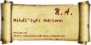 Mihályfi Adrienn névjegykártya